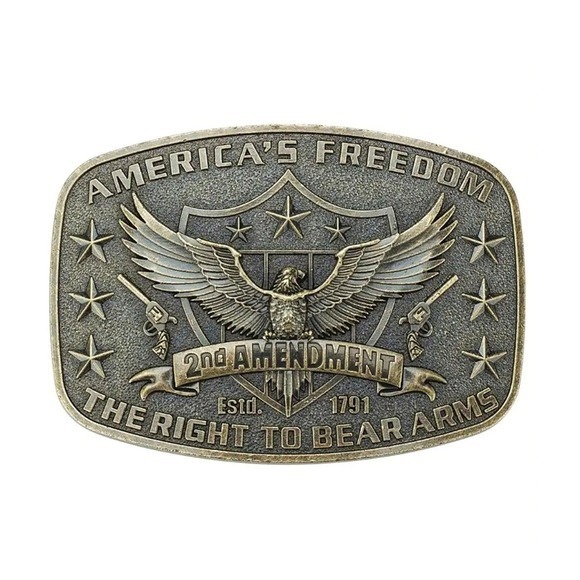 Other - America's Freedom 2nd Amendment Belt Buckle - Bronze  - New